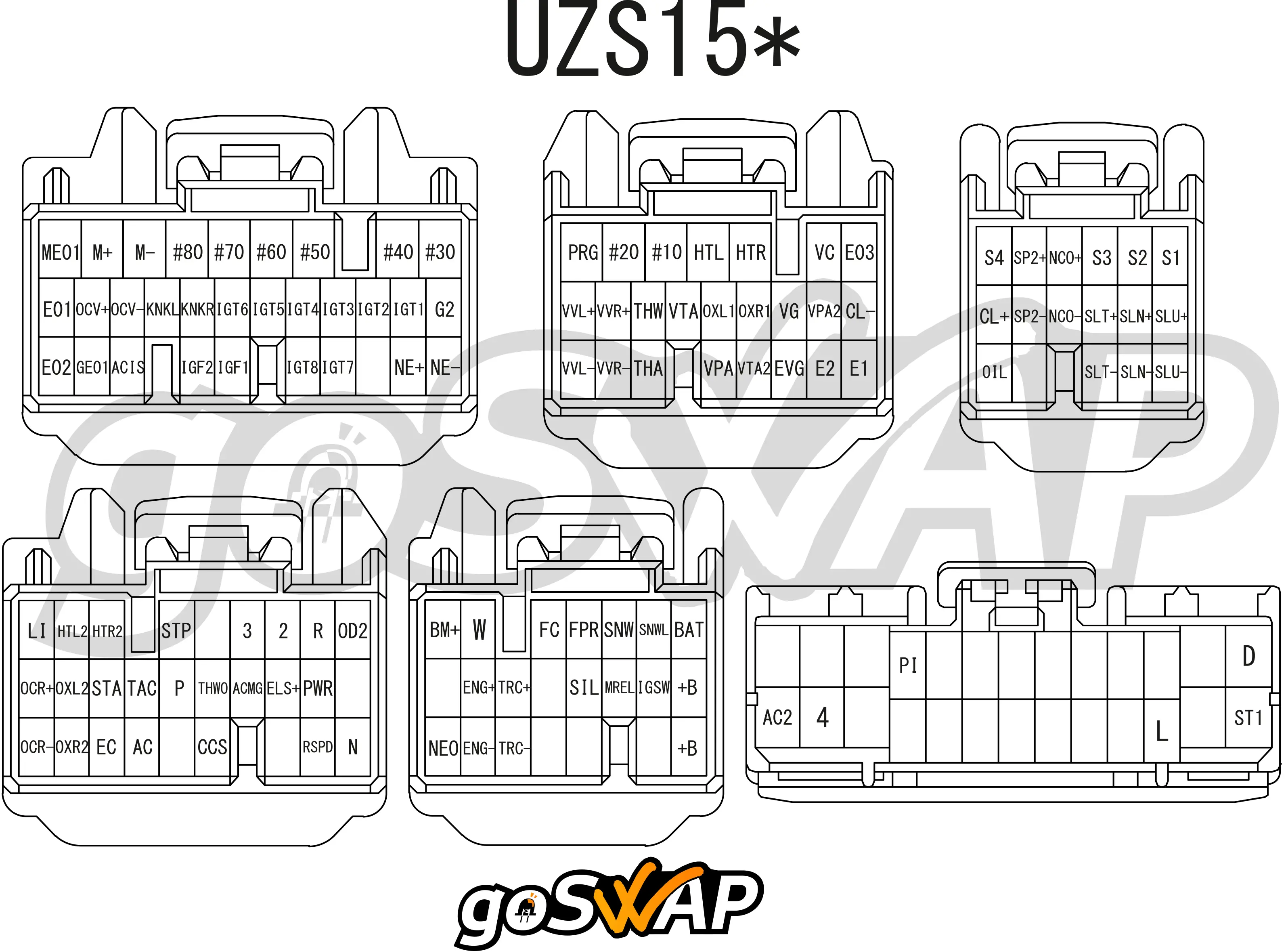 Распиновка 1UZ VVTi Crown 15*